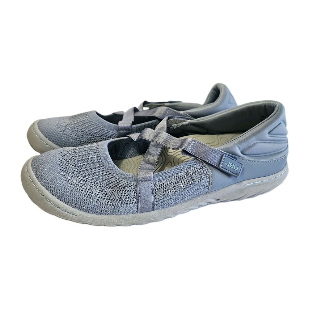 JBU Jambu Camila Mary Jane Flats Slip On Shoes Denim Shimmer Blue Women 10W